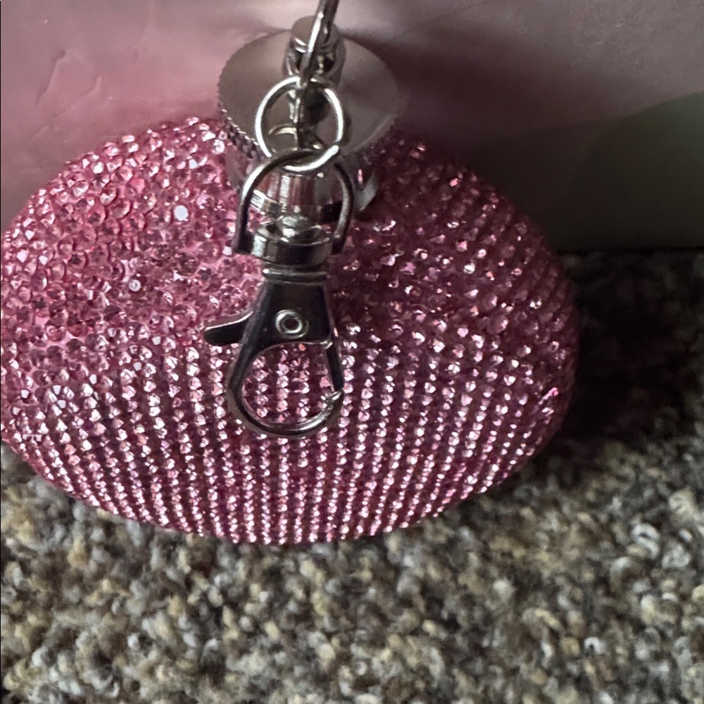 Flask Pink Rhinestone 3 oz - Picture 7 of 8